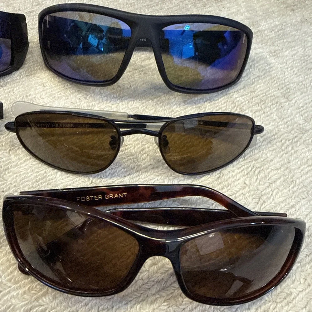 Lot of 10 Men's Designer Sunglasses /Fishing Wrap & Aviators,PerryEllis,Madden+